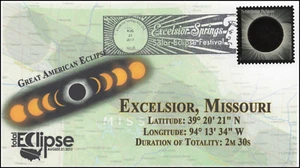 17-203, 2017, Total Solar Eclipse, Excelsior MO, Event Cover, Pictorial Cancel - Picture 1 of 1