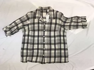 Camicia donna moda bug nero bianco quadri 14 1618 20 22 24 26 28 30 32 NUOVA - Foto 1 di 4