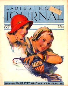 Ladies' Home Journal Olympics Cover Lifestyle Fashion Ads Recipes 1932 August - Picture 1 of 2