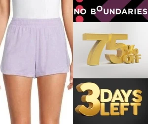 Pantaloncini No Boundaries Junior TAGLIA M 7-9 in tessuto Terry, colore lavanda Sunris nuovi con etichette - Foto 1 di 17