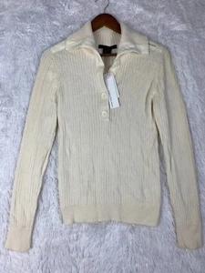 Calvin Klein Jeans Mujer XL Marfil Suéter Pullover Cuello Nuevo con Etiquetas - Imagen 1 de 9