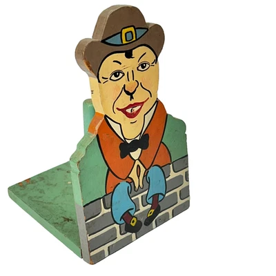 Toallero de papel decorativo vintage pintado a mano de madera de 4" x 6,75" Foto 1 de 4