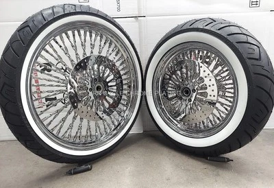 DNA Mammoth 52 Cali Twisted Spoke Wheels ,Tire Harley Touring 09-23 Road King - Image 1 of 4