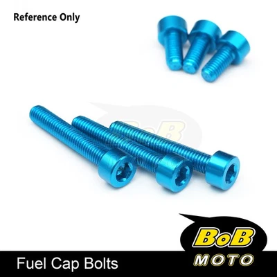 Pernos de tapa de gasolina CNC AZUL para Triumph Street Triple 675 / R 14 15 16 17 Foto 1 de 4