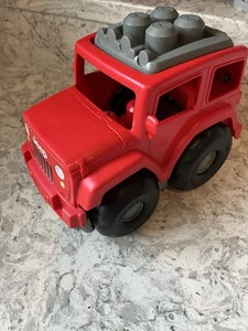 Mega Bloks Red Jeep Kids Preschool Toy - Picture 1 of 10