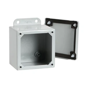Nvent Hoffman A606SC NEMA 12 Enclosure 6”x6”x4” Gray Steel - Picture 1 of 2