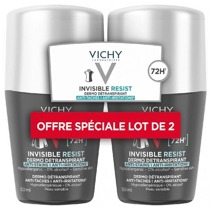 Desodorante antitranspirante enrollable Vichy Men 72H Extreme Control (2 x 50 ml) Foto 1 de 1