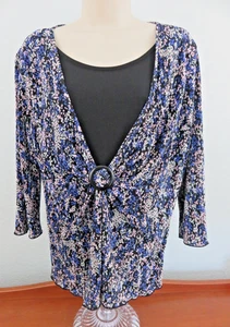 Christopher & Banks Women's Multi-color Pullover 3/4 Sleeve Top Size Large - Picture 1 of 7