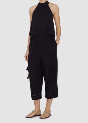 Catherine Malandrino Women's Black Lena Halter One-Piece Jumpsuit Size L - Image 1 of 2