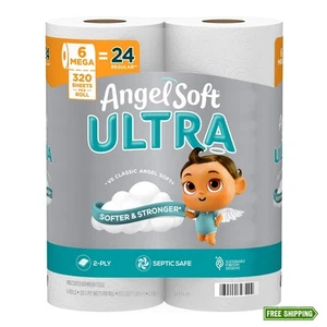 Papel higiénico Angel Soft Ultra, 6 mega rollos - Imagen 1 de 7
