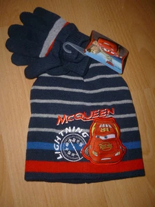 TOP Winterset Mütze und Handschuhe Disney CARS blau oder grau Gr. 52 + 54 NEU - Bild 1 von 3
