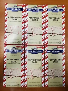 4 Bars: Ghirardelli Peppermint Bark Milk Chocolate Bar 3.5oz ea Exp 7/31/25 E16C - Picture 1 of 5