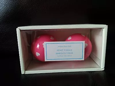 Juego de 2 remates de corazón rosa brillante Pottery Barn Kids nuevos en caja  Foto 1 de 2
