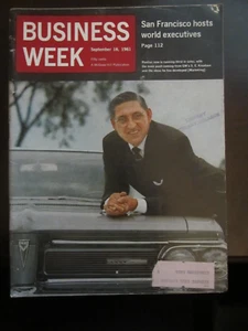 Business Week Magazine Sept 1961 Pontiac Third in Sales S.E. Knudsen 61 - Picture 1 of 1