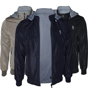 Herren Winterjacke Double Face Sweatjacke mit abnehmbarer Kapuze - Bild 1 von 18