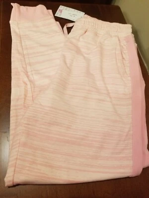 Pantalones Jogger Lularoe Jax, Talla Mediana, Rayas BCA Rosa y Blanco, Nuevos con Etiquetas Foto 1 de 3