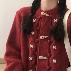 Neu Damen Strick Cardigan Pullover Mantel Herbst Winter locker Mori Mädchen Oberteil - Bild 1 von 16