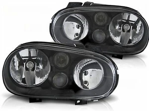 Scheinwerfer Set für VW Golf 4 schwarz mit Nebelscheinwerfer H7 H3 09.1997-09.20 - Bild 1 von 3