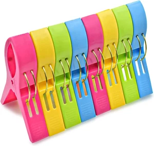 Beach Towel Clips Chair Clips Towel Holder,Plastic Clothes Pegs Hanging - Picture 1 of 1