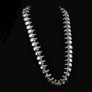 Heavy Chunky Stainless Steel Skull Men's Biker Rocker Chain Necklace 18"-30" - Picture 1 of 9