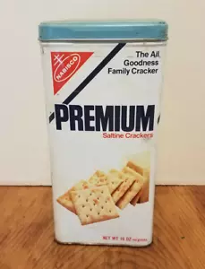 Vintage 1978 Nabisco Premium 1 LB Cracker latta 9 1/2" - Foto 1 di 7
