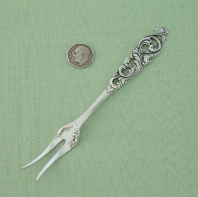 BRODRENE LOHNE Sterling Silver LEMON Condiment Cocktail Fork NORWAY Norwegian - Image 1 of 2