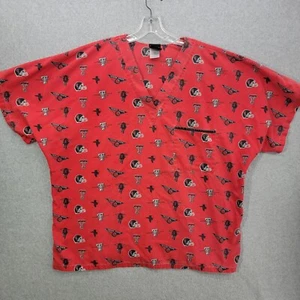 texas tech Scrub Top Shirt Medical Uniform, Scrub Dudz, Mens XL football - Picture 1 of 11