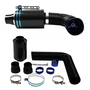 Vero Carbonio Power Filtro Aria Sportivo Airbox Intake Flex Tubo Universale Set - Picture 1 of 5