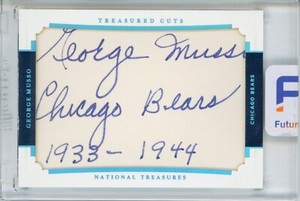 GEORGE MUSSO 2018 National Treasures Treasured Cuts AUTO / AUTOGRAPH #d 1/1