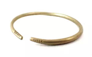 Early 20th C. Nigerian Nickle Silver Currency Cuff Bracelet Tribal Jewelry #11 - Picture 1 of 15