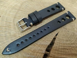 Correa Reloj Artesana Rally Cuero Marrón Viejo o Negra. 016RF - Imagen 1 de 6