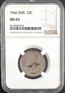 1966 SMS Washington Quarter certified MS 65 by NGC! - Picture 1 of 4