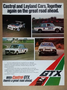 1976 Castrol GTX Oil triumph rally tr7 & dolomite sprint photo vintage print Ad - Picture 1 of 1