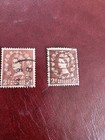 Collectable Rare Queen Elizabeth II 1959 Postage Revenue Stamps brown
