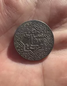 1921 Morocco Franc - Fantastic Rarer Coin - See Pictures - Picture 1 of 4