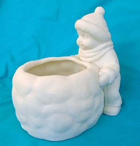 Christopher Radko ready-to-paint ceramic bisque tealight/ votive candle holder - Picture 1 of 6
