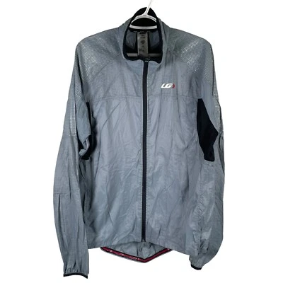 Louis Garneau Mens Blink RTR Cycling Softshell Wind Jacket XL Gray Full Zip Vent - Image 1 of 4