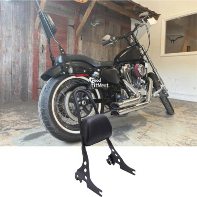 Passenger Sissy Bar Backrest Pad For Harley Seventy Two XL1200V 2012-2017 Black Foto 1 de 4
