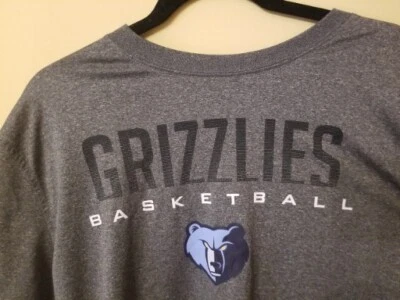 Memphis Grizzlies T Shirt Size XL Grey NBA UNK Brand 100% Polyester - Image 1 of 4