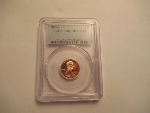 2007 S Lincoln Penny,  PCGS PR69RD DCAM Cover