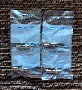 4-LOT SEALED Amphenol RF 000-21900 Coaxial Tee Adapter Connector Plug BNC Jack - Picture 1 of 3