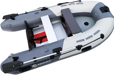Schlauchboot Ruderboot AQUALELA 280 Alu Boden Paddelboot Gummiboot grau RIB - Bild 1 von 4