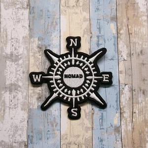 Nautical Nomad Compass Patch Embroidered Iron-on Applique, Direction Badge - Picture 1 of 11