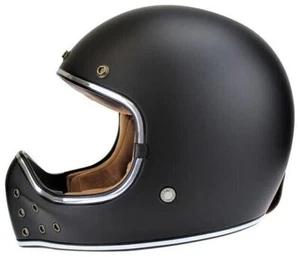 VIPER F701 MX RETRO VINTAGE FIBREGLASS OFF ROAD MOTORCYCLE HELMET MATT BLACK - Picture 1 of 7