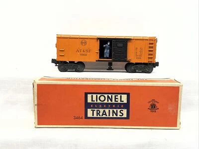 NOS Lionel Post War No. 3464 Operating Santa Fe Box Car Black Door C-10  - Image 1 of 4