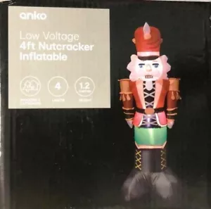Anko Festive Low Voltage 4ft Inflatable Nutcracker/Suitable for Indoor & Outdoor - Picture 1 of 1