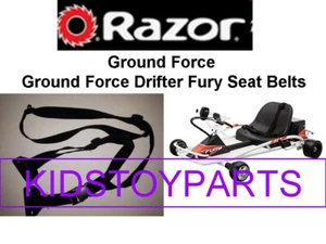 Seat Belts Ground Force Drifters FURY WHITE Razor Crazy Cart W/HARDWARE - Picture 1 of 5