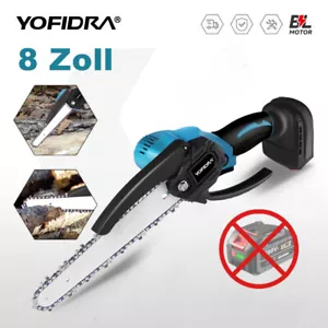 8 Zoll Akku-Kettensäge Bürstenlos Mini Einhandsäge Astsäge Für 18V Makita Akku - Bild 1 von 14