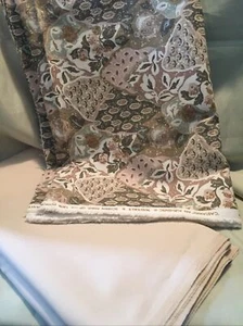 Waverly Castaway Authentic Fabric 2.5 Yds. 56 Inches Wide And 1.5 Yds Beige - Picture 1 of 4