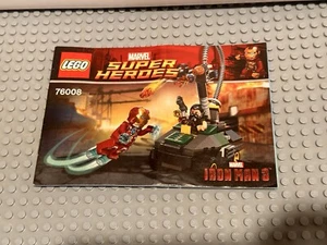 Lego 76008 Marvel Super Heroes Iron Man vs The Mandarin Instruction Manual Only - Picture 1 of 2